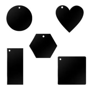 Llavero acrílico negro para grabado láser